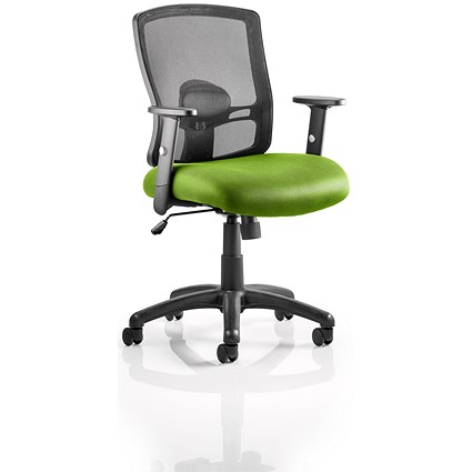 Portland Task Operator Mesh Back Chair, Height Adjustable Arms, Myrrh Green