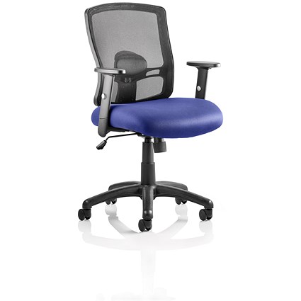 Portland Task Operator Mesh Back Chair, Height Adjustable Arms, Stevia Blue Portland Task Operator Mesh Back Chair, Height Adjustable Arms, Stevia Blue