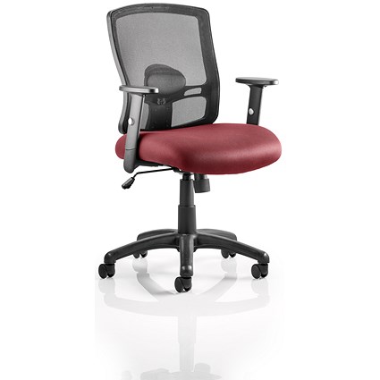Portland Task Operator Mesh Back Chair, Height Adjustable Arms, Ginseng Chilli