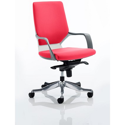 Xenon Medium Back Executive Chair, Fixed Height Arms, Bergamot Cherry
