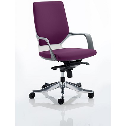 Xenon Medium Back Executive Chair, Fixed Height Arms, Tansy Purple