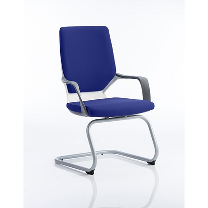 Xenon Visitor Chair, White Shell, Stevia Blue