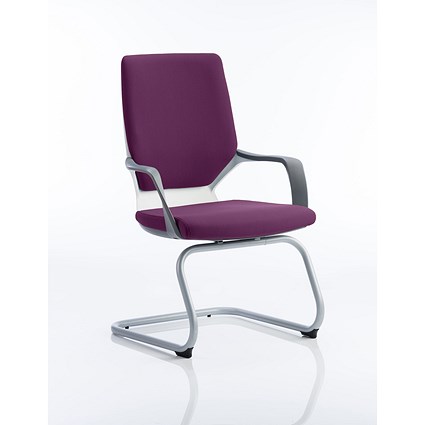 Xenon Visitor Chair, White Shell, Tansy Purple