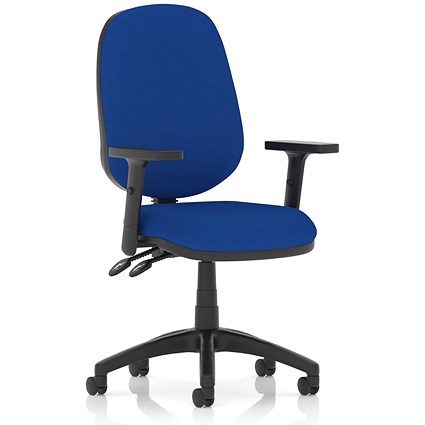 Eclipse Plus II Operator Chair, Stevia Blue, With Height Adjustable Arms