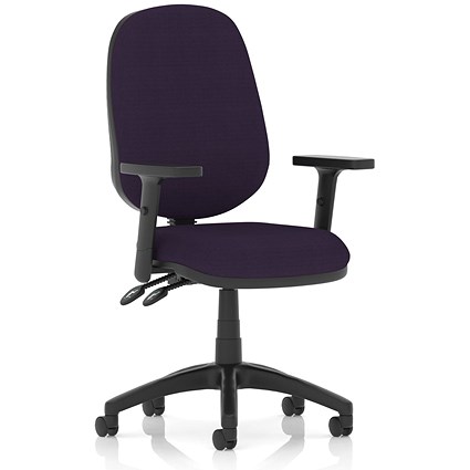 Eclipse Plus II Operator Chair, Tansy Purple, With Height Adjustable Arms