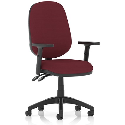Eclipse Plus II Operator Chair, Height Adjustable Arms, Ginseng Chilli