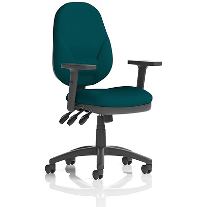 Eclipse Plus XL Operator Chair, Maringa Teal, With Height Adjustable Arms