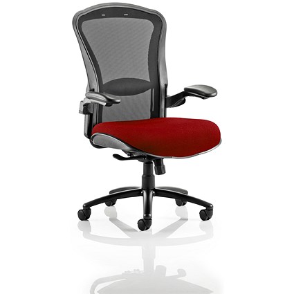 Houston Heavy Duty Task Operator Chair, Mesh Back, Ginseng Chilli