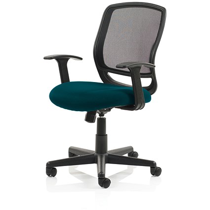 Mave Task Mesh Back Operator Chair, Fixed Height Arms, Maringa Teal