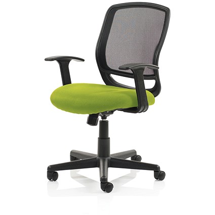Mave Task Mesh Back Operator Chair, Fixed Height Arms, Myrrh Green