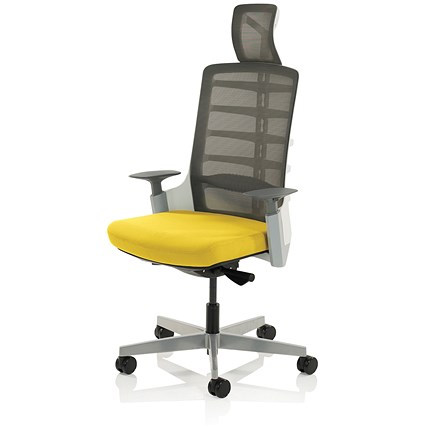 Exo Posture Chair, Mesh Back, Senna Yellow