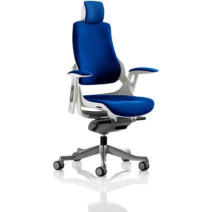 Zure Executive Chair, Headrest, Height Adjustable Arms, Stevia Blue