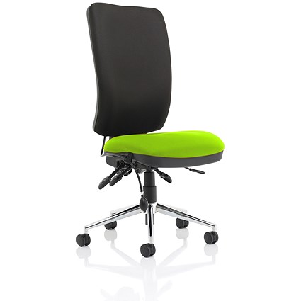Chiro High Back Operator Chair, Black Back, Myrrh Green