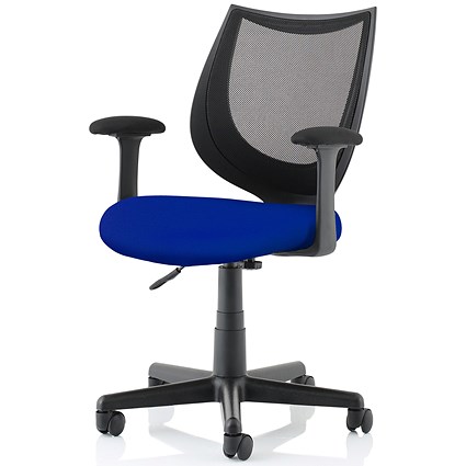 Camden Mesh Back Operator Chair, Fixed Height Arms, Stevia Blue