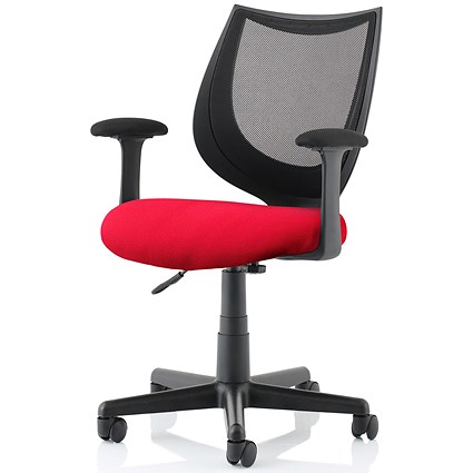 Camden Mesh Back Operator Chair, Fixed Height Arms, Bergamot Cherry