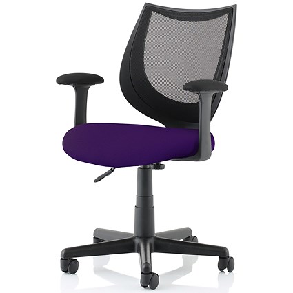 Camden Mesh Back Operator Chair, Fixed Height Arms, Tansy Purple