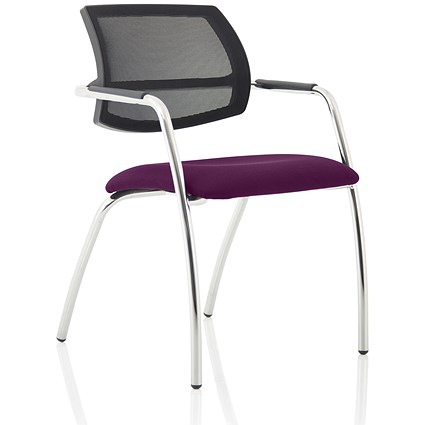 Swift Mesh Straight Leg Visitor Chair -Tansy Purple