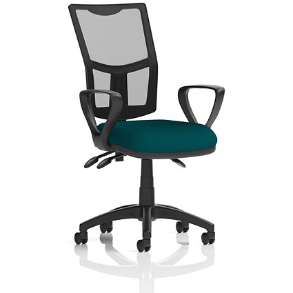 Eclipse Plus III Mesh Back Operator Chair, Fixed Height Arms, Maringa Teal