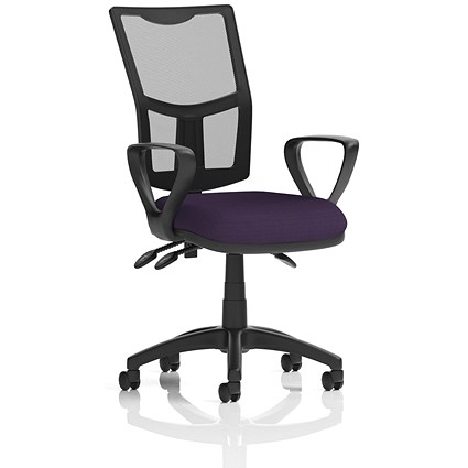 Eclipse Plus III Mesh Back Operator Chair, Fixed Height Arms, Tansy Purple