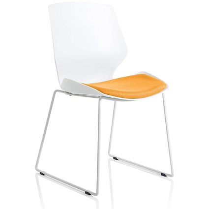 Florence Sled Visitor Chair, Senna Yellow