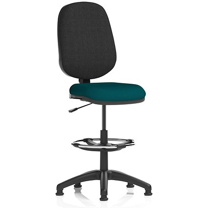 Eclipse Plus I High Rise Black Back Operator Chair, Maringa Teal
