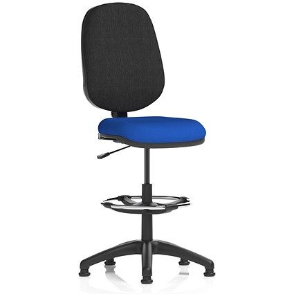 Eclipse Plus I High Rise Black Back Operator Chair, Stevia Blue