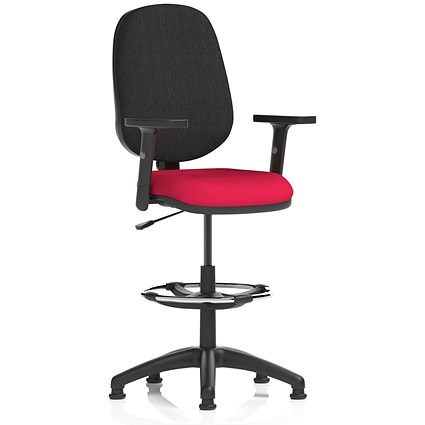Eclipse Plus I High Rise Black Back Operator Chair, Bergamot Cherry, With Height Adjustable Arms