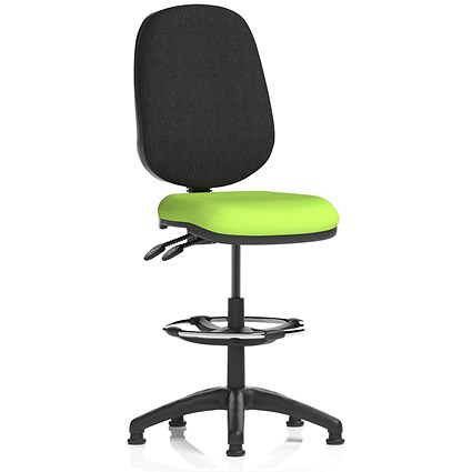 Eclipse Plus II High Rise Black Back Operator Chair, Myrrh Green
