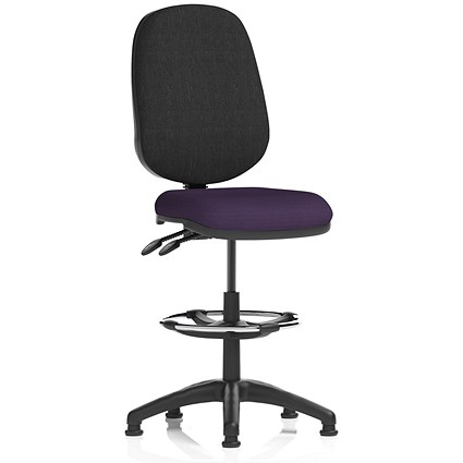 Eclipse Plus II High Rise Black Back Operator Chair, Tansy Purple