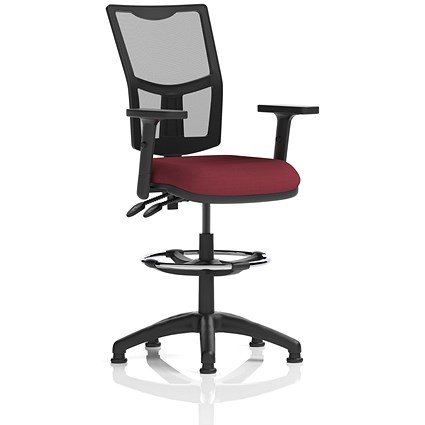 Eclipse Plus II High Rise Mesh Back Operator Chair, Ginseng Chilli, With Height Adjustable Arms