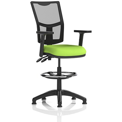 Eclipse Plus II High Rise Mesh Back Operator Chair, Myrrh Green, With Height Adjustable Arms