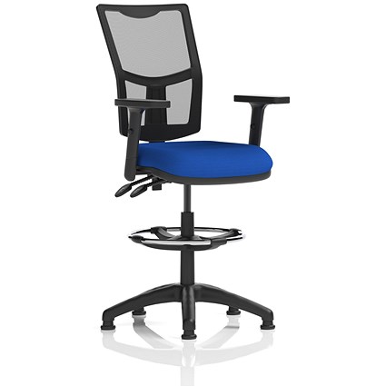Eclipse Plus II High Rise Mesh Back Operator Chair, Stevia Blue, With Height Adjustable Arms
