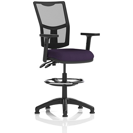 Eclipse Plus II High Rise Mesh Back Operator Chair, Tansy Purple, With Height Adjustable Arms