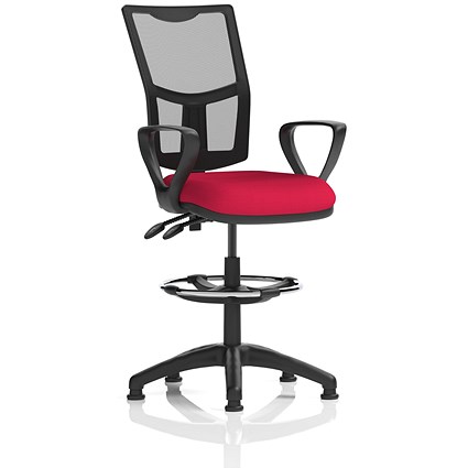 Eclipse Plus II High Rise Mesh Back Operator Chair, Bergamot Cherry, With Fixed Height Arms