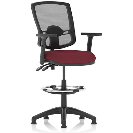 Eclipse Plus II High Rise Deluxe Mesh Back Operator Chair, Ginseng Chilli, With Height Adjustable Arms