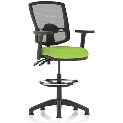 Eclipse Plus II High Rise Deluxe Mesh Back Operator Chair, Myrrh Green, With Height Adjustable Arms