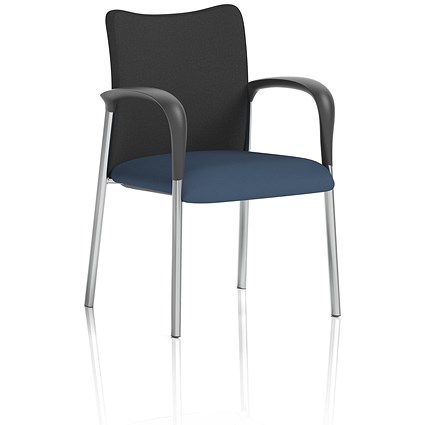 Academy Black Back Visitor Chair With Arms, Quest Whelk