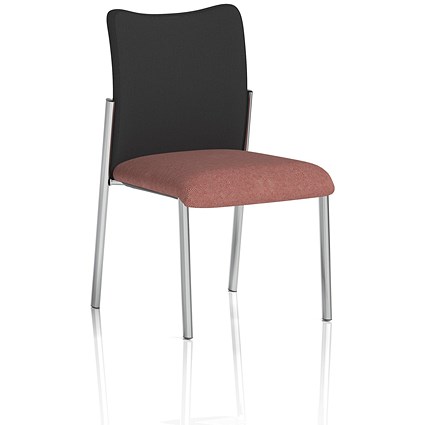 Academy Black Back Visitor Chair, Rivet Forge
