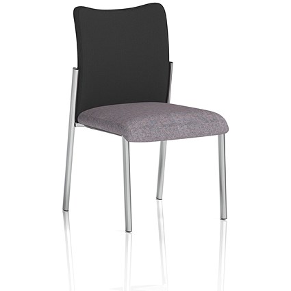 Academy Black Back Visitor Chair, Rivet Fuse