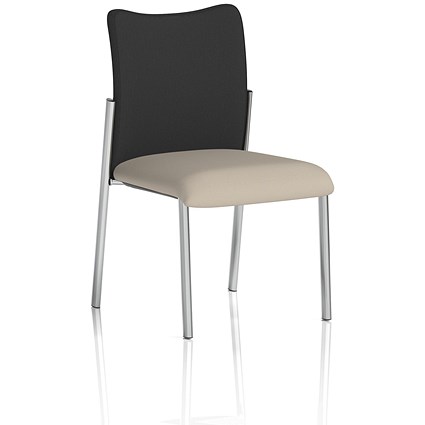 Academy Black Back Visitor Chair, Quest Salt