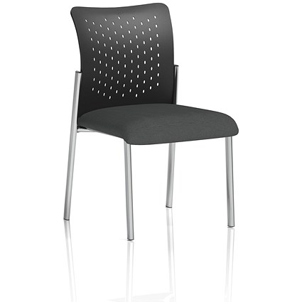 Academy Black Nylon Back Visitor Chair, Quest Mussel