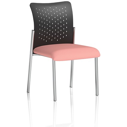 Academy Black Nylon Back Visitor Chair, Quest Shrimp