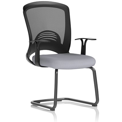 Astro Visitor Cantilever Leg Mesh Chair, Quest Shell