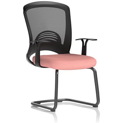 Astro Visitor Cantilever Leg Mesh Chair, Quest Shrimp