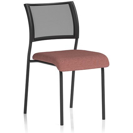 Brunswick Black Frame Mesh Back Chair, Rivet Forge