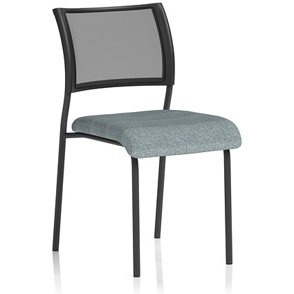 Brunswick Black Frame Mesh Back Chair, Rivet Tensile