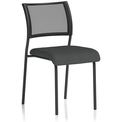 Brunswick Black Frame Mesh Back Chair, Quest Mussel