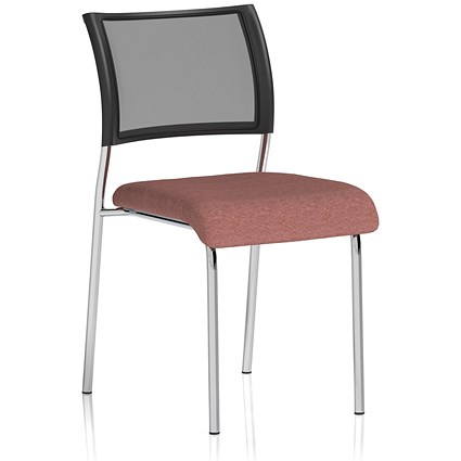 Brunswick Chrome Frame Mesh Back Chair, Rivet Forge