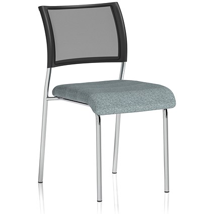 Brunswick Chrome Frame Mesh Back Chair, Rivet Tensile