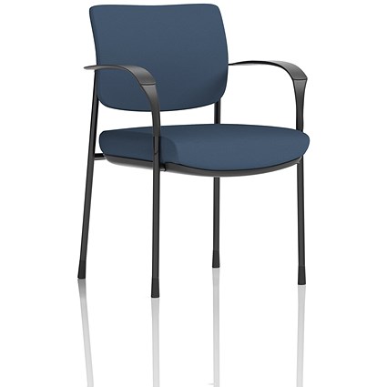 Brunswick Deluxe Black Frame Visitor Chair, With Arms, Quest Whelk